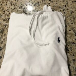 Polo by Ralph Lauren White Long-Sleeve Hooded Tee with Navy Pony